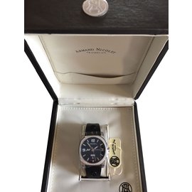 Autre Marque-Armand nicolet j09 unworn near mint wristwatch-Silvery
