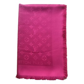 Louis Vuitton-Bufanda clásica del monograma-Roja