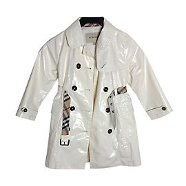 Burberry Mädchen Mantel Weiß Baumwolle Nova Check Weiß