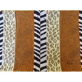 Kenzo wool shawl, vintage 80's Leopard print Zebra print