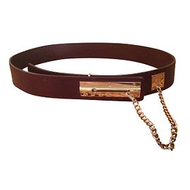 Vintage Chanel belt Cognac