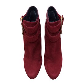 Stuart Weitzman-Ankle Boots-Dark red