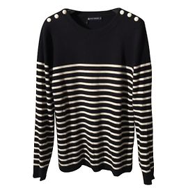 Petit Bateau suéter a rayas de marinero Blanco Azul marino