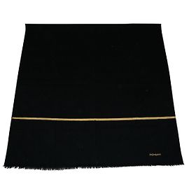 Yves Saint Laurent Large black shawl Black