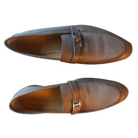 Hermès-Loafers Slip ons-Caramel