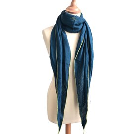 Hermès-Men Scarves-Blue