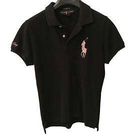 Ralph Lauren Black Label Der dünne Polo Schwarz