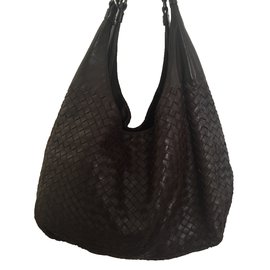 Bottega Veneta-Sac campana grand model-Marron foncé