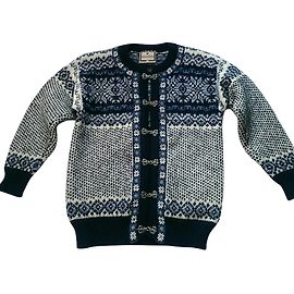 Dale of Norway UNISEX-Strickjacke Weiß Blau