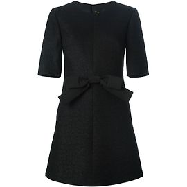 Saint Laurent Schwarzes Bogen Shift Cocktailkleid Schwarz