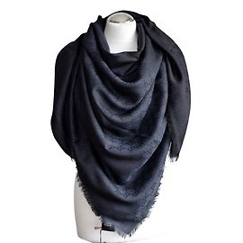 GGWEB GUCCI LENÇO BLU / PRETO NOVO Preto Azul