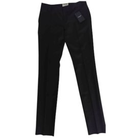 Saint Laurent-Pantalones de lana negros clásicos de Saint Laurent-Negro