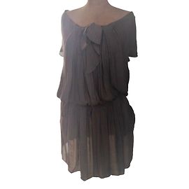 Vestido de seda Vanessa Bruno Athe gris oscuro 38 Gris antracita