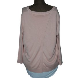 Calvin Klein Pullover Rosa Baumwolle L Pink Weiß Beige