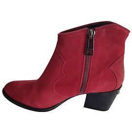 Zadig & Voltaire MOLLY Ankle Boots Dark Red Leather Dark red