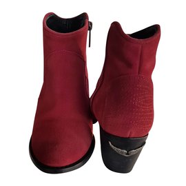 Zadig & Voltaire-MOLLY Ankle Boots-Dark red