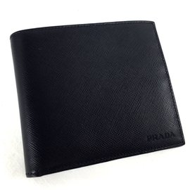 Prada-Prada classic saffiano men's wallet-Black