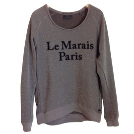 Maison Scotch Khaki-Sweatshirt Khaki