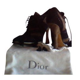 Christian Dior-Pompa stringata Oxford-Nero,Taupe,Blu navy