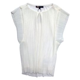 Top plissé bianco Maje Taglia 1 Bianco