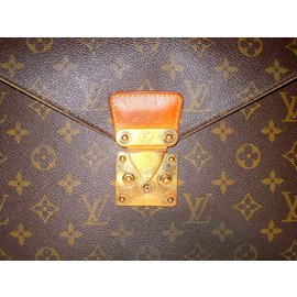 Louis Vuitton-Bags Briefcases-Brown