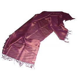 Autre Marque Bufanda Nimbu rosa con flecos de tafetán Rosa