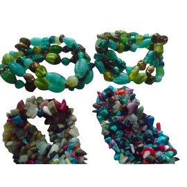 Autre Marque-Lot de 4 bracelets en perles fantaisie-Multicolore
