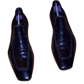 Santoni-Loafers Slip ons-Black