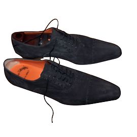 Santoni Schnürschuhe Anthrazitgrau