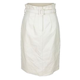 Loewe Jupe cuir taille haute Blanc