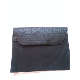 Zadig & Voltaire-cotton flap pouch-Black