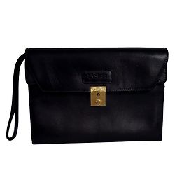 Pasta Lancel em couro preto Preto