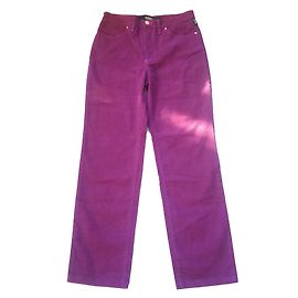 Versace Samthose Aubergine Hohe Taille Andere