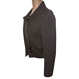 Chaqueta Biker Prada de lana negra Negro