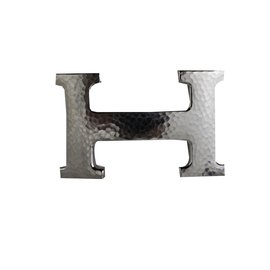 Hermès-Fibbia della cintura di Hermès-Argento