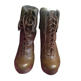 Gucci Sadle Soft Wool RIB Winter Leaf Ankle Boots Khaki Khaki