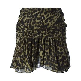 Isabel Marant Etoile Cary Rock Schwarz Grün Khaki Leopardenprint