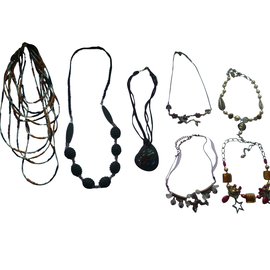 inconnue-Lots de bijoux fantaisie : 7 colliers et 2 bracelets-Multicolore