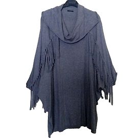 Ikks Poncho de cachemira gris Gris