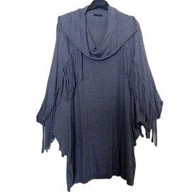 Ikks Grauer Kaschmirponcho Grau