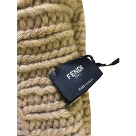 Fendi-Hats-Beige