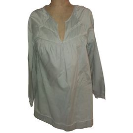 Blouse Berenice en coton gris avec broderies Taille M Gris