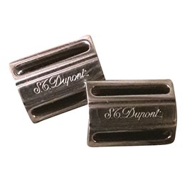 St Dupont-Cufflinks-Black,Silvery