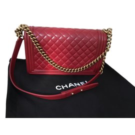 Chanel-borsa chanel boy-Rosso