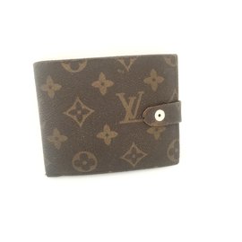 Louis Vuitton-billetera-Marrón oscuro