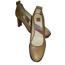 Marithé et François Girbaud Leather Heels Caramel Caramel