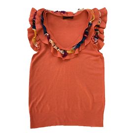 Top de seda Alberta Ferretti Laranja Laranja