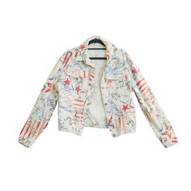 Blumarine Jackets White Blue Dark red
