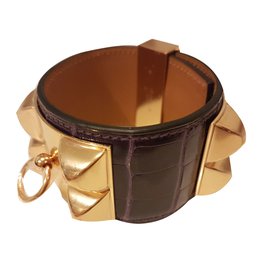 Hermès-Bracelet "collier de chien" de Hermès-Violet