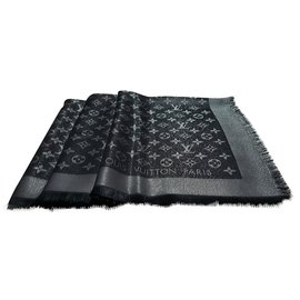 Louis Vuitton-Classical Monogram Scarf-Black
